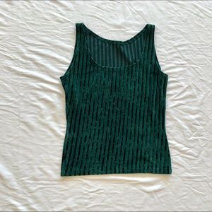 Vintage 90's Crushed Velour Ribbed Tank New Deadstock